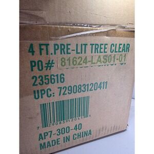 National Tree‎ Company 4 FT Pre Lit Christmas Tree Clear Lights Holiday Decor